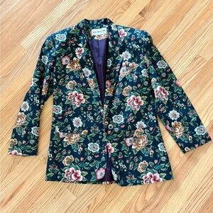 Cottage core vintage Multicolor Floral Blazer